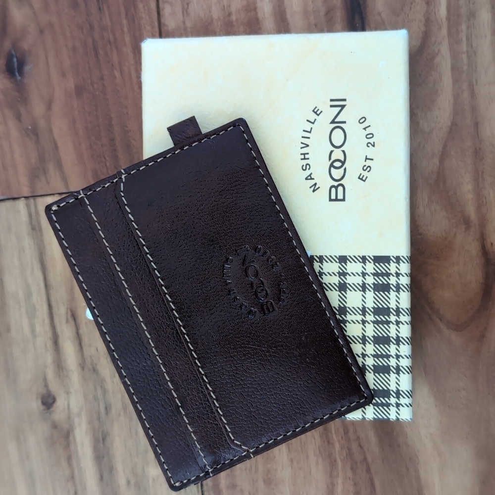 Boconi Nashville Urban Leather Card Holder New in Box ❤️